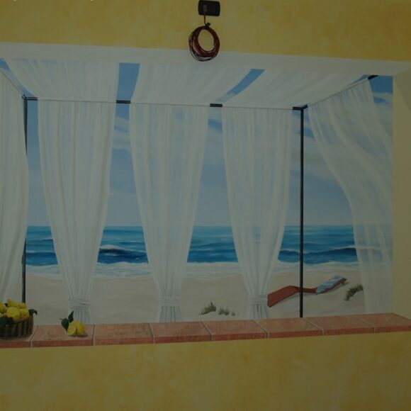 Trompe l’oeil “Casa sulla spiaggia”